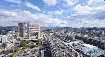 Vista dal Granvia Hotel di Hiroshima.