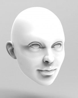 3D Model of a girl's head for 3D print