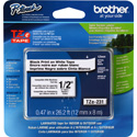 Brother TZe231M 0.47in x 26.2 ft (12mm x 8m) Black on White Label Printer Labels For Use w/ P-touch Label Makers