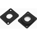 Penn-Elcom M1906/T11 Blanking Plate Flush Fit Punched for Jack - Black - Plastic - 10 Pack