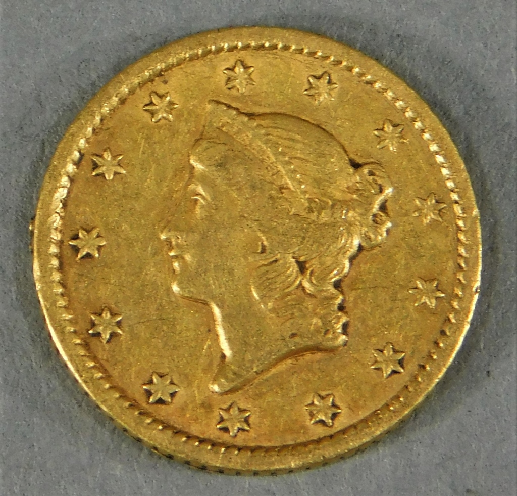 1849 1 DOLLAR LIBERTY HEAD GOLD 29c2a2