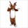 Yellow Brown Elk Moose Wapiti Cartoon Mascot Costume