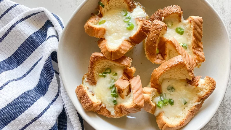 baked eggs inside bread