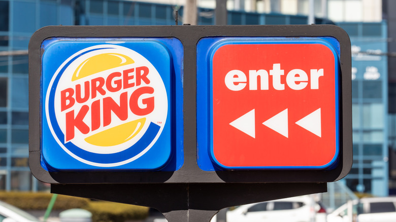 Burger King entrance sign