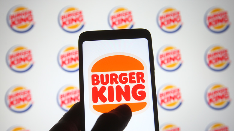 Burger King logos on wall and phone