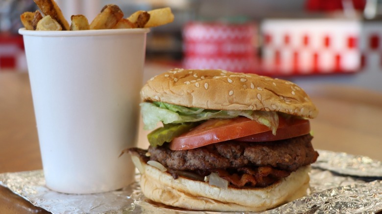 Five Guys burger and fries