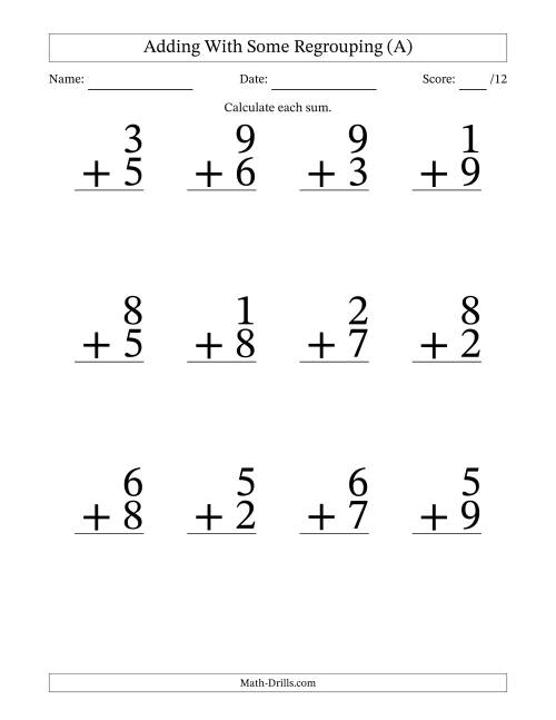 Free Printable Single Digit Addition Worksheets