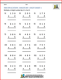 4th Grade Math Worksheets