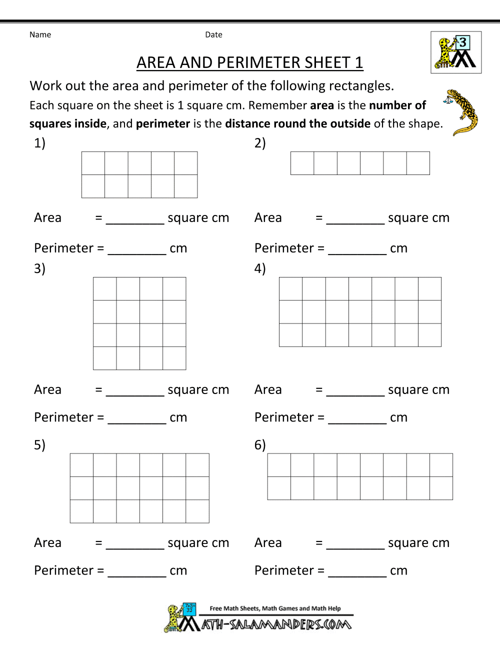 Find The Perimeter Worksheets Grade 5