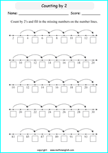 Grade 1 skip count numbers by 2 math school worksheets for primary and ...