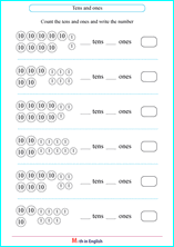 Printable Place Value worksheets and exercises for math grades 1 to 5