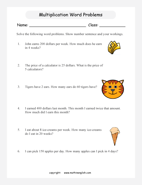 Printable primary math worksheet for math grades 1 to 6 based on the ...