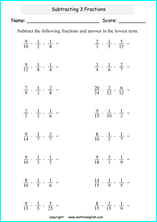 fraction worksheets for primary and elementary math class based on the singapore math curriculum