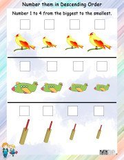 Numbering in Descending Order Worksheet 5