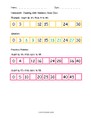 Counting From Zero Worksheets