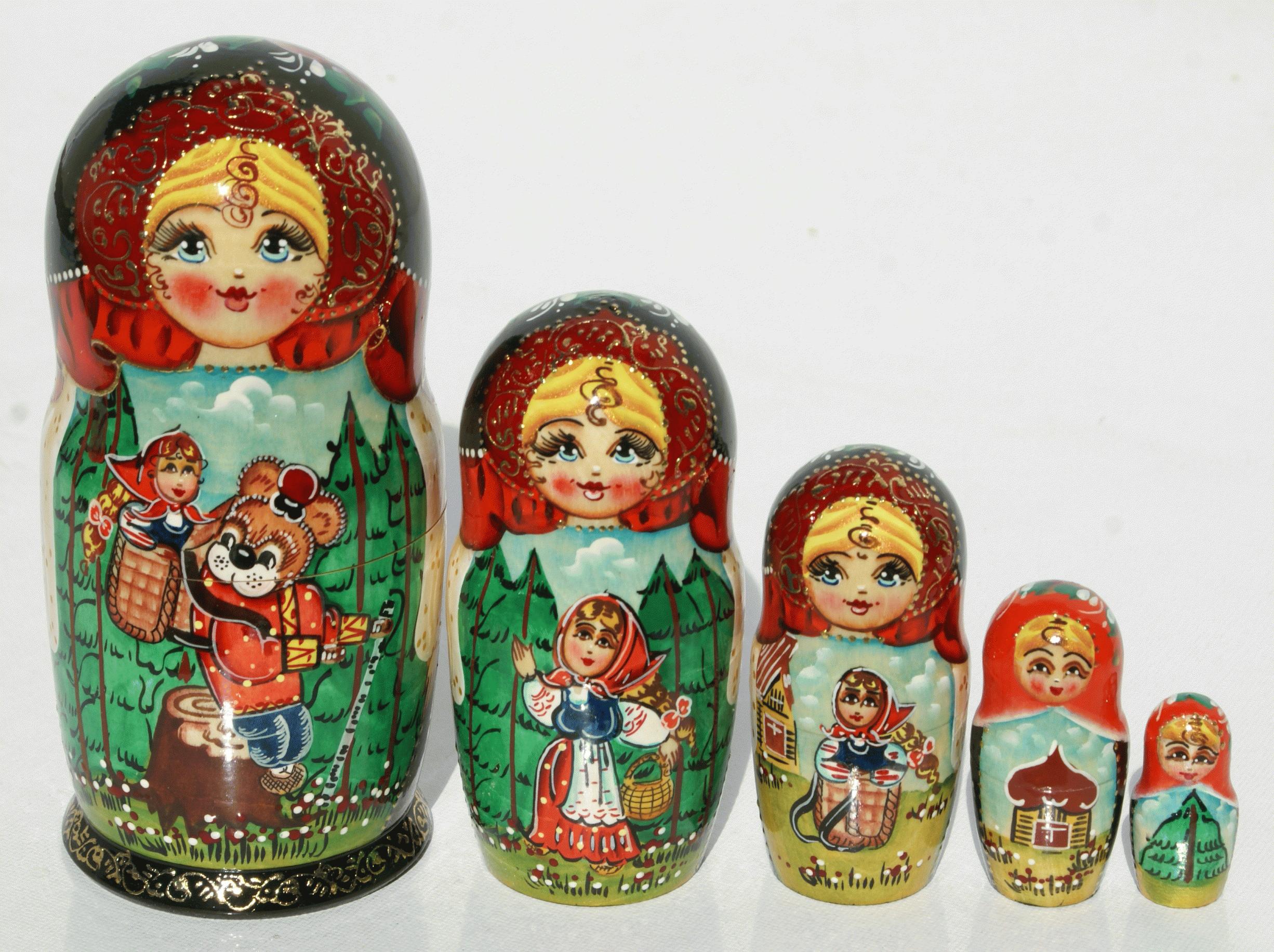 Masha and bear on Matryoshka.biz image.