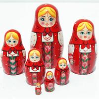 Red Matryoshka docka