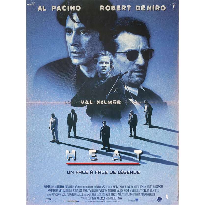 HEAT Movie Poster- 15x21 in. - 1995 - Michael Mann, Robert de Niro, Al Pacino -