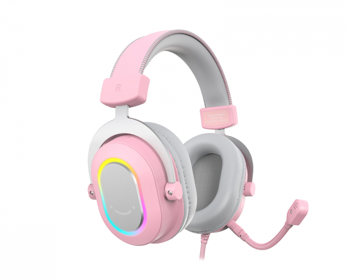 Fifine H6 USB 7.1 Gaming Headset RGB - Pink