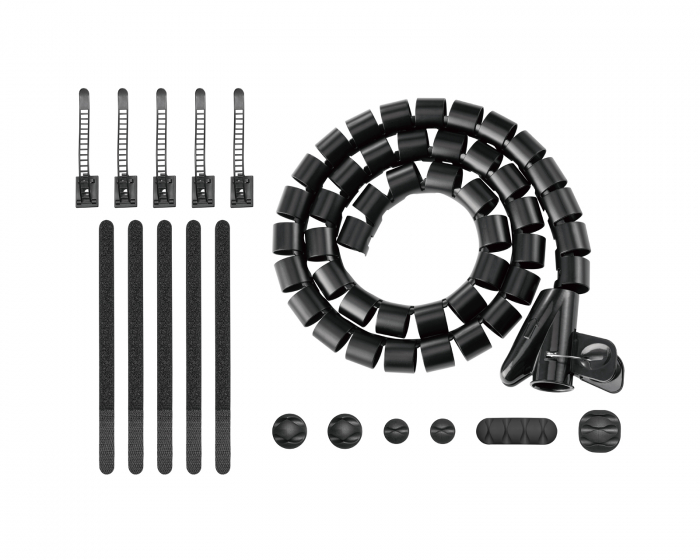 MaxMount Kabelstyringssæt - Kabelholdere, Kabelbindere & Kabelspole