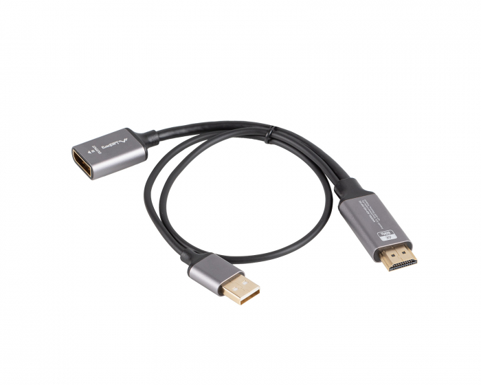 Lanberg HDMI til DisplayPort Adapter 4K Sort - 0.2m