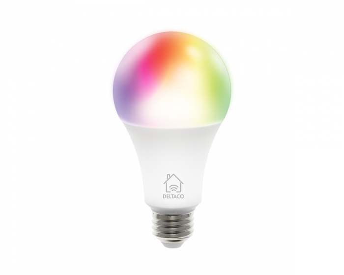 Deltaco Smart Home RGB LED-lampa E27 WiFI 9W