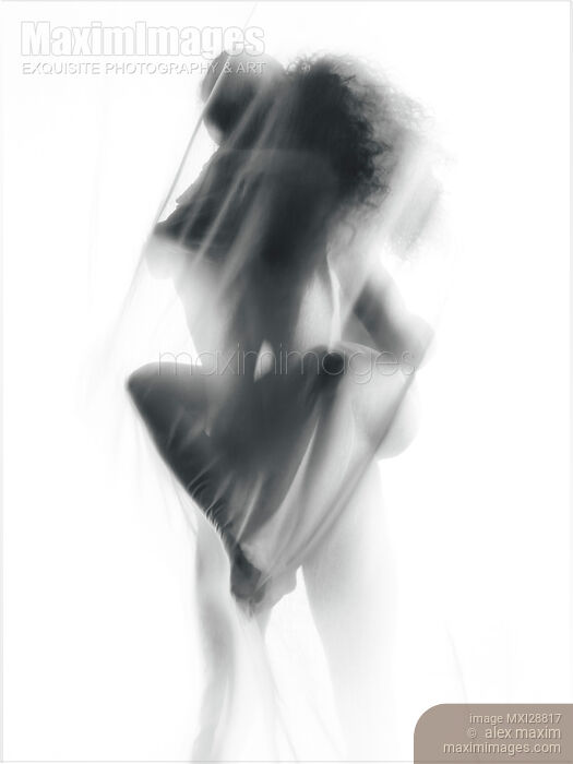 Sensual nude couple making love in glowing white mist Stock Image MXI28817 © Alex Maxim / MaximImages