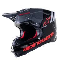 Alpinestars SM8 Radium 2 Helmet - Black/Neon Red