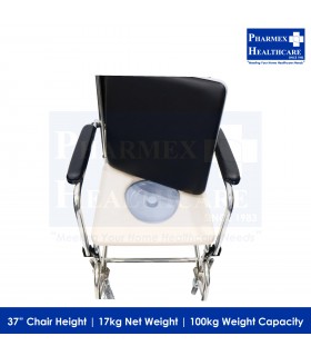 ASSURE REHAB Commode Chair, Stainless Steel, DAF, AR0201 (Singapore Brand)