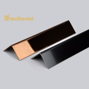 Stainless Steel Corner Trim PVD Black Rose Golden Color Coating Decorative SS Trim Stainless Steel Trim Moulding