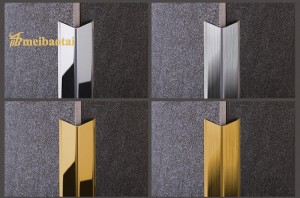 Stainless Steel Corner Trim PVD Black Rose Golden Color Coating Decorative SS Trim Stainless Steel Trim Moulding