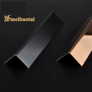 Stainless Steel Corner Trim PVD Black Rose Golden Color Coating Decorative SS Trim Stainless Steel Trim Moulding