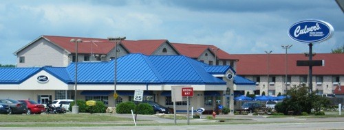 culver's fast food restaurant - wisconsin dells - street view