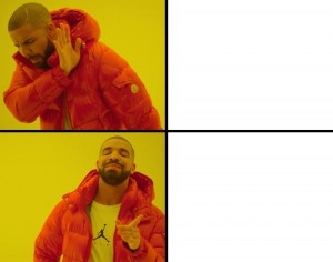 Create meme: template meme with Drake, rapper Drake meme, Drake meme template