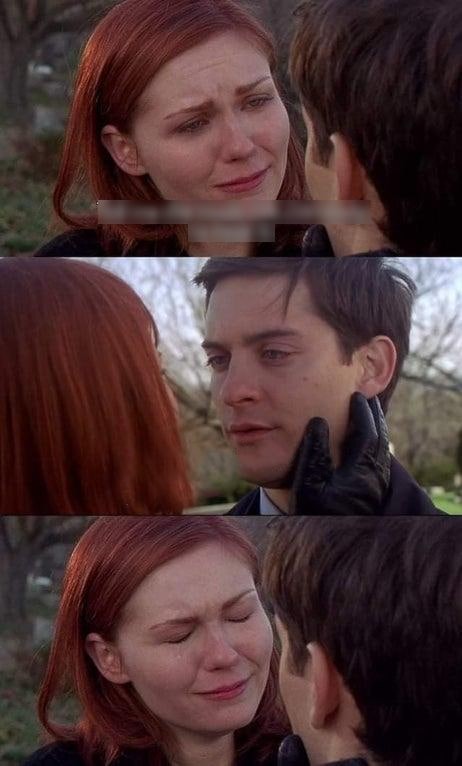 Create meme: Tobey Maguire , Kirsten Dunst Spider-man 2002, Tobey Maguire spider man 2002