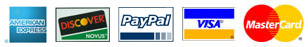 Pay with any of these credit cards or PayPal or Google Checkout.