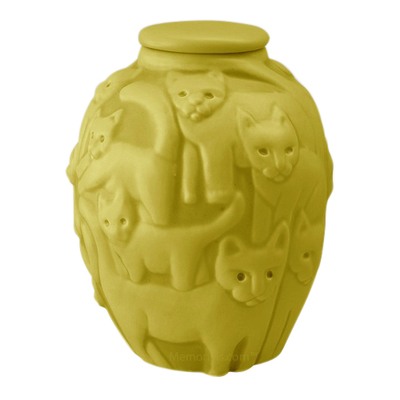 Clever Cat Citron Cremation Urn