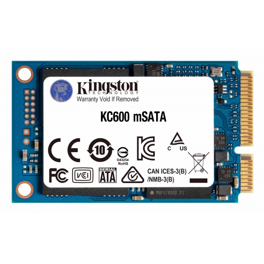 1TB (1000GB) Kingston KC600 SSD, mSATA, SATA3, , 550MB/s R, 520MB/s W