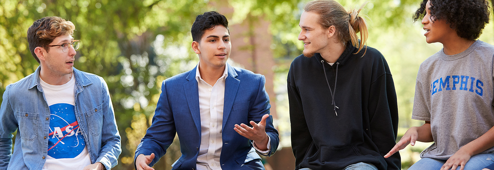 Students discussing issues