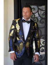   Mens Gold fashion paisley print tuxedo Sequin ~ Shiny ~ Flashy