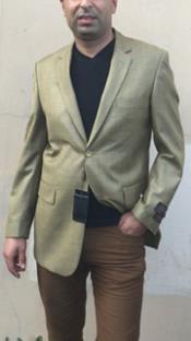  Mens Mustard ~ Khaki ~ Tan ~ Beige ~ Goldish Weave With