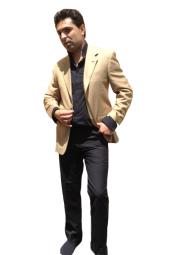  Mens Two Button Blazer Camel ~ Khaki ~ Tan ~ Beige Bronze