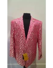  Alberto Nardoni Brand Floral Fuchsia Sportcoat ~ Paisley Jacket ~ Shiny ~