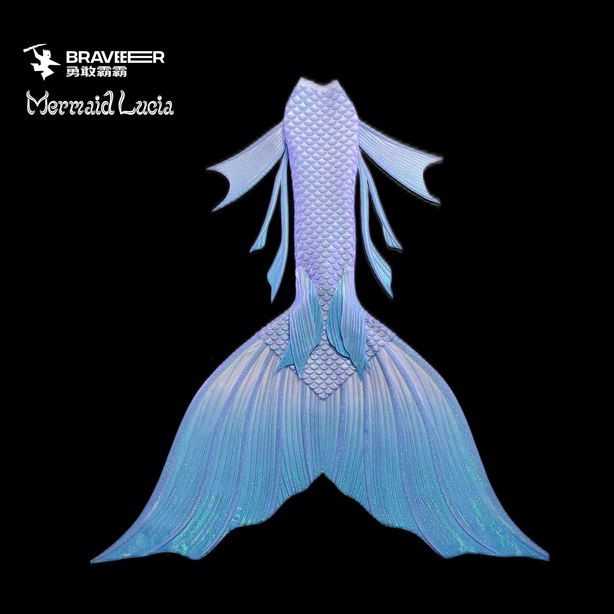 6 Fairytale Series Ultralight Silicone Mermaid Merman Tail Blue Purple