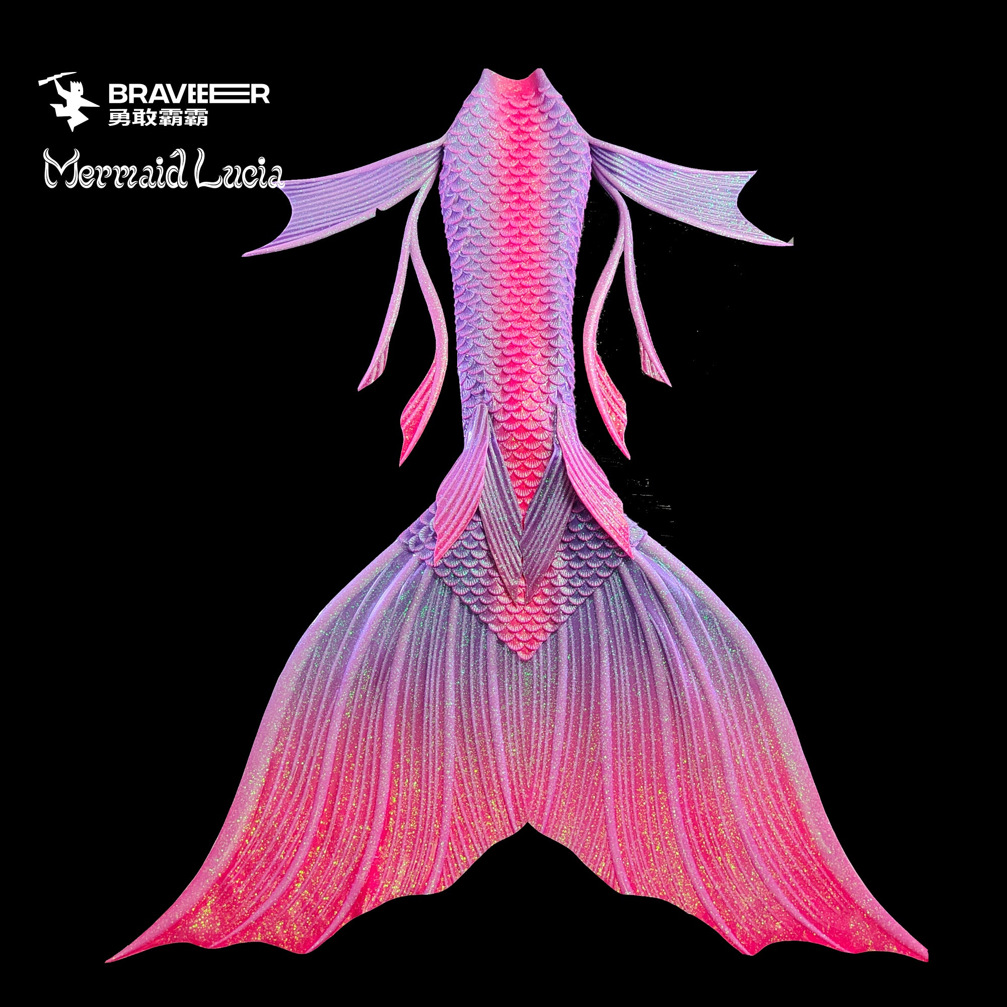 31 Fairytale Series Ultralight Silicone Mermaid Merman Tail Pink Purpl