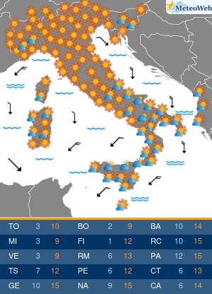 Previsioni  Meteo Venerdi 27 Dicembre