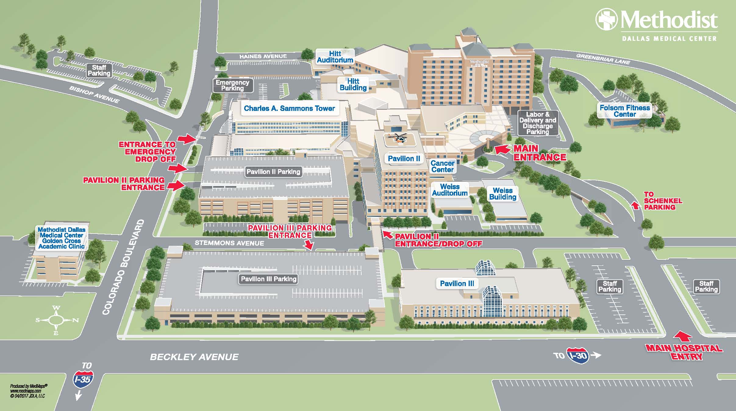 Methodist Hospital Campus Map Dallas Map | Images and Photos finder