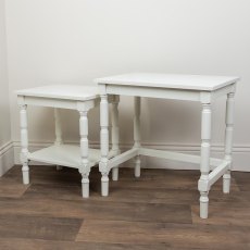 Ainsley Nest Of Tables White (Set Of 2)