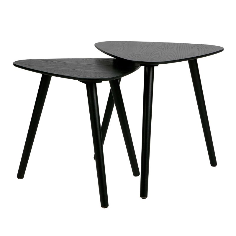 Nila Sidetables Wood Black Set of 2