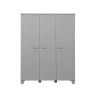 Dennis 3 Door Wardrobe Pine Concrete Grey